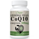 Liposomal CoQ10 800mg Ubiquinol Softgel、最高の吸収のUbiquinol Coenzyme Q10、酸化防止剤のためのUbiquinol CoQ10の補足、中心機能及びエネルギー生産、純粋なCoQ10 800mg、60のビーガンSoftgels