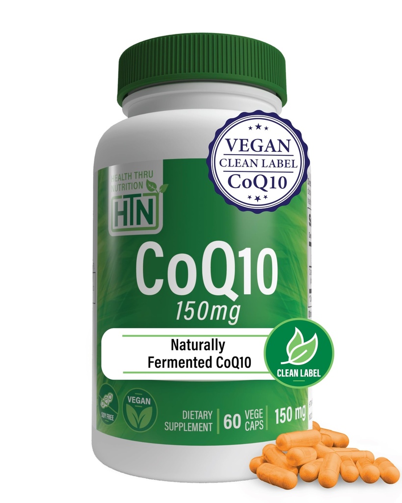 健康スロー栄養CoQ-10 150mg - 60カプセル  Ubiquinone Coenzyme Q10|セルラーエネルギーと抗酸化保護をサポート|非GMO、大豆フリー、ビーガン、グルテンフリー