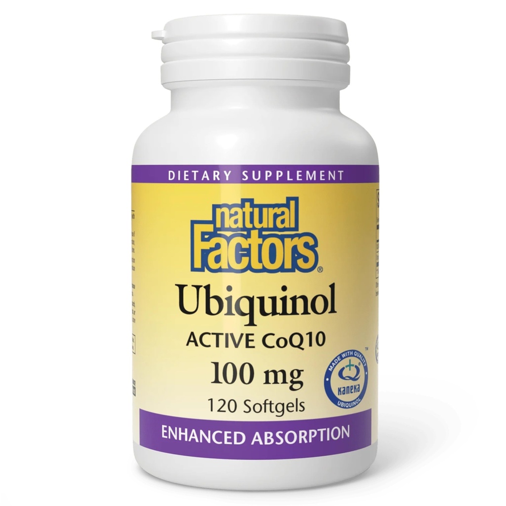 自然な要因Ubiquinol 100のmg -サポート中心の健康及び自然な活力-優秀な吸収の酸化防止サポート補足-亜麻仁油のエネルギー サポート- 120のSoftgels (120のサービング)