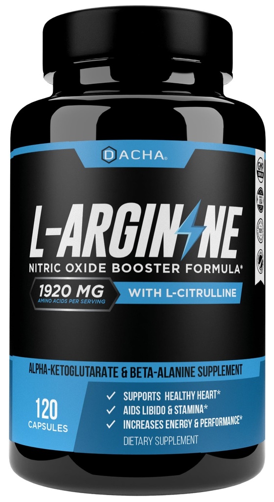 DACHAの優れたLのアルギニンの丸薬1920のMG - 120のVCAPS AAKGのニトリクシドのプレカーサー、L-Citrulline HCLのベータ アラン、エネルギー、筋肉成長、中心の健康、気管及びスタミナのための必須のアミノ酸