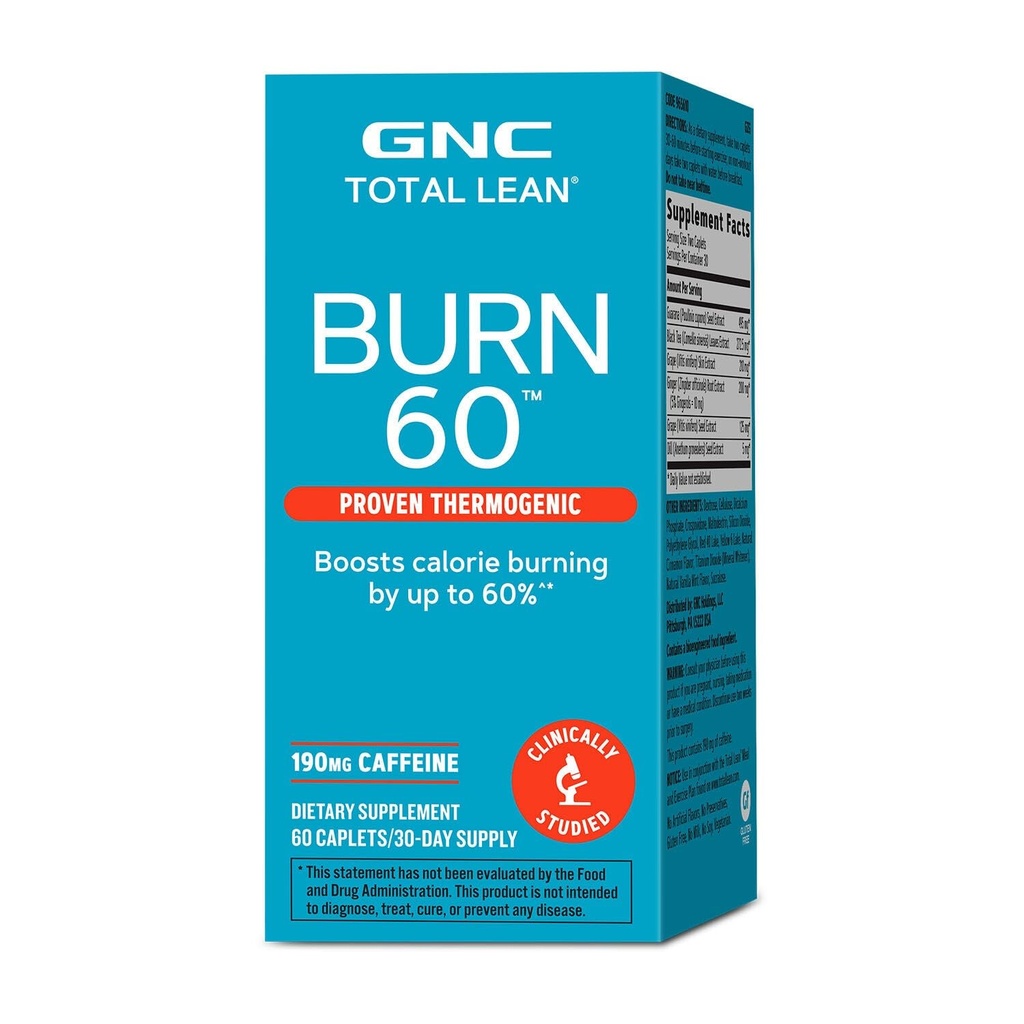 GNC合計リーンバーン 60, 臨床的に証明されたサーモロジー式, 30 サービング