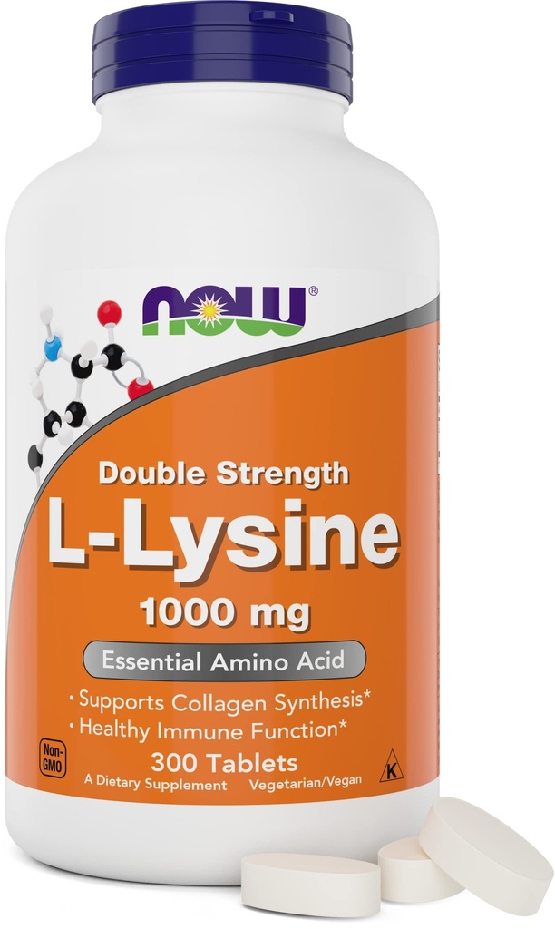今食品L-リジン1000mg - 二重強度 - 300錠 - 非GMOアミノ酸サプリメント(Llysine塩酸塩) - 1000mgタブ - ビーガン/ベジタリアン