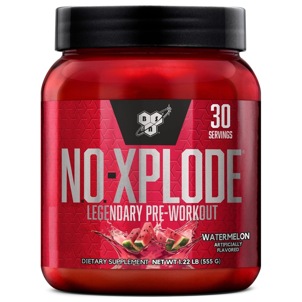 BSN N.O.-XPLODEプレワークアウトパウダー、クレアチンとベータアラニン、スイカ、30サービング、1.2ポンド(パッケージ5月Vary)
