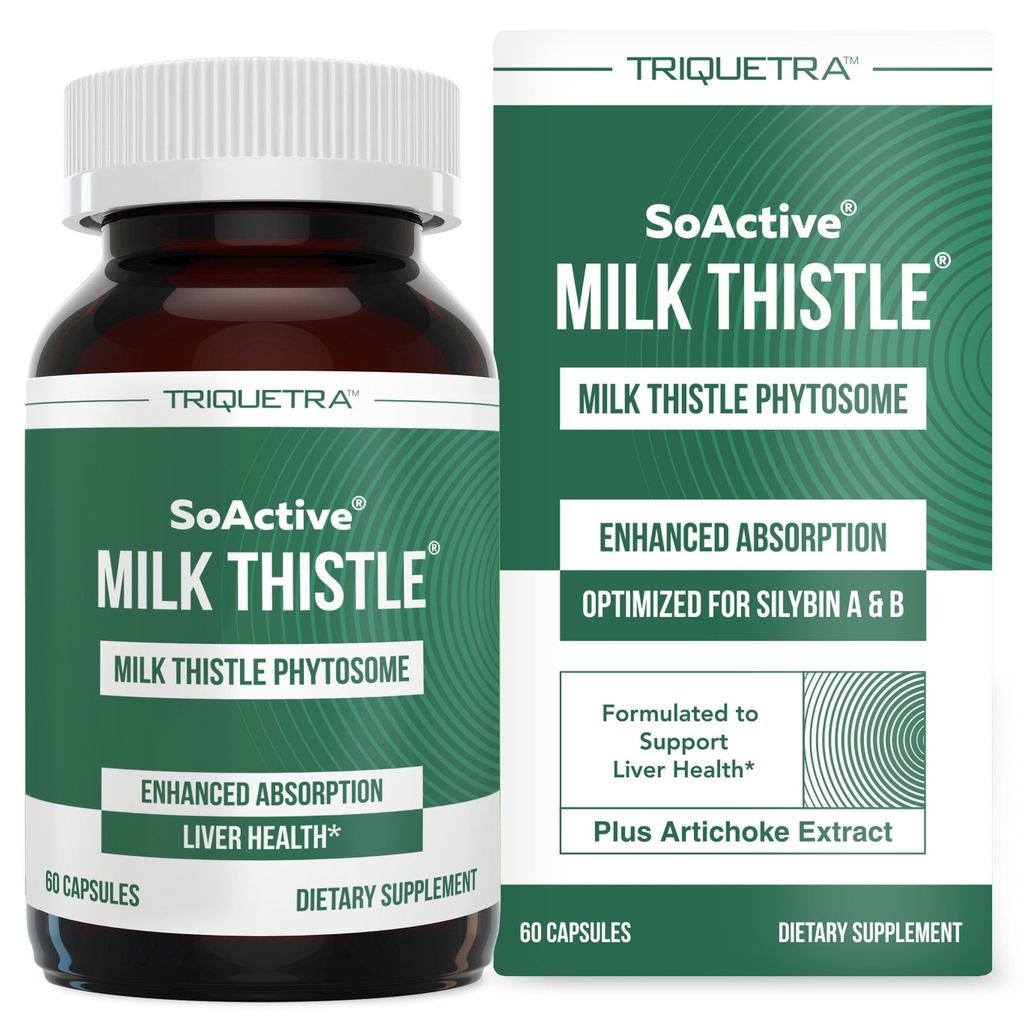 SoActive® ミルクアザミ: 10X より効果的なミルクアザミ Phytosome, エッセンシャル バイオアクティブ シリンビン A & B Plus Bilear® アーティチョーク抽出物 & ベールエンハンサーに最適 - 肝臓サポート | 60 サービング