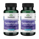 Swanson Selenium(L-Selenomethionine) - 心の健康と前立腺の健康を促進するハーブサプリメント - 免疫システムと甲状腺の健康をサポート - (300カプセル、100mcg 各) (2パック)