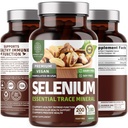 N1Nの優れた純粋なSelenium [200MCGの最高の吸収]免除および前立腺機能、180のVegeの帽子を支える必須の跡の鉱物