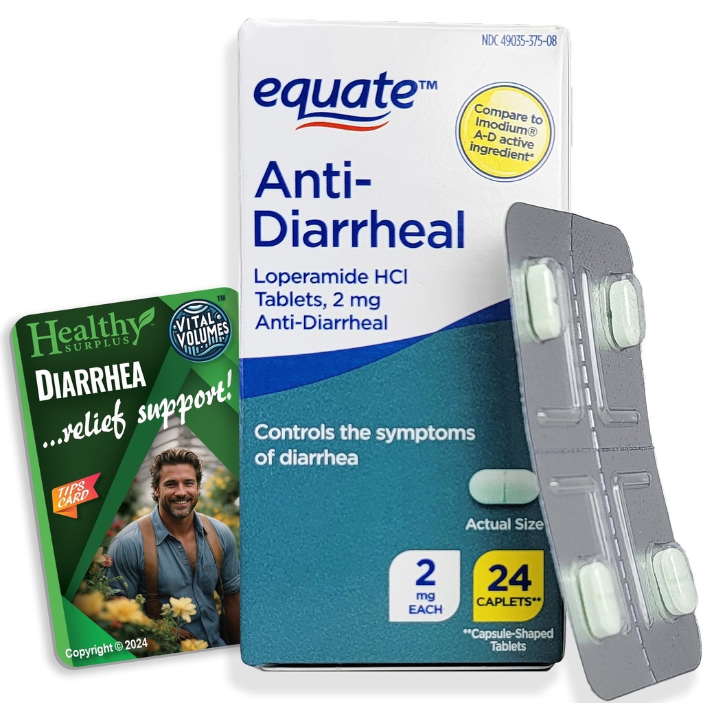 健康なSurplusは反Diarrheal Loperamide HCI 2のmg 24の小冊子およびガラスびんの容積の先端カードを等しくします