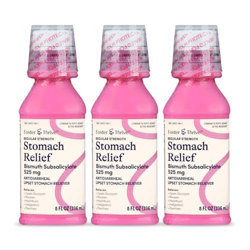 ナセア、ハートバーン、消化不良、Upsetの胃、Diarrhea - 5つの症状、Antidiarrheal、BismuthのSubsalicylate 525のmg、原物、8のozのための速い救助のためのフォスター及び Thriveの胃の救助の液体