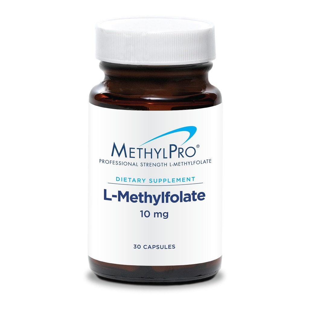 MethylPro L-Methylfolate 10 mg - 健康的なマインドセットをサポート - メチル化サポートと生化学反応のためのアクティブ Folate - 非常に生物学的に利用できる - 30 のサービング - 30 カプセル
