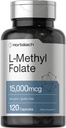 ホアハチL Methylfolate 15000 mcg | 120カプセル | 15mg メチル Folate | 5-MTHF | 非GMO、グルテンフリーサプリメント
