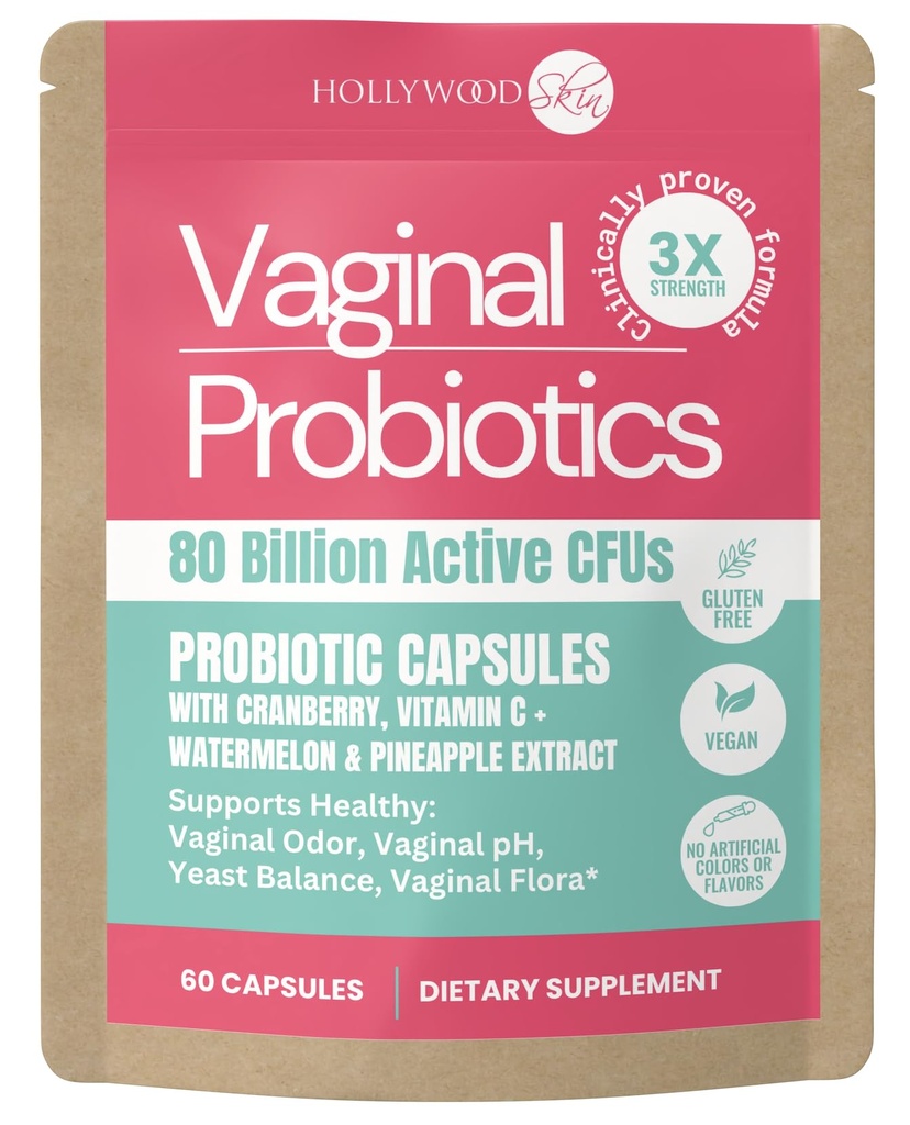 女性のための腟のプロバイオティクス | 80 億 CFUs | 3X より強い方式と Lactobacillus rhamnosus GR-1、L. reuteri RC-14、プレバイオティクス、ビタミン C & D3 | 臭気 & pH サポート | 60 カプセル (60 カプセル)