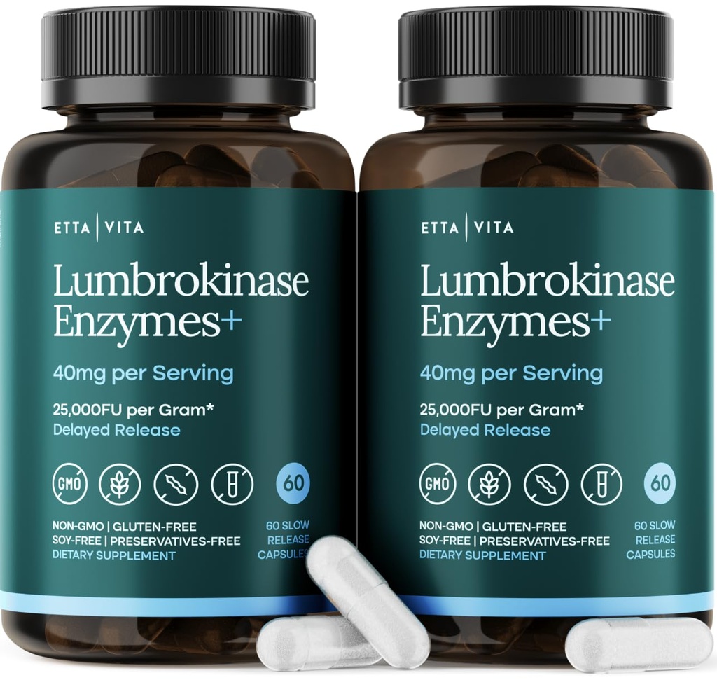 有効な Lumbrokinase の補足(120 のサービング) 40mg/サービング(最高活動- 800,000 単位) - Lumbrokinase エネルギー サポート、消化、認知及び腸の健康のためのカプセル-Nuttokinase に類似した