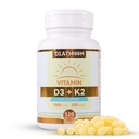 ビタミンD3 K2の補足のSoftgel、ビタミンD3 5000 IU及びビタミンK2 MK7 200のmcg、骨及び歯サポート、飲みやすい - 120の計算