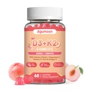 大人のためのビタミンD3 K2のグミー - ビタミンD3 5000IU + K2 (MK-7) 200mcg、カルシウムクエン酸塩、マグネシウムのクエン酸塩、骨のためのオメガ3、筋肉、歯の免疫 - 60のグミー