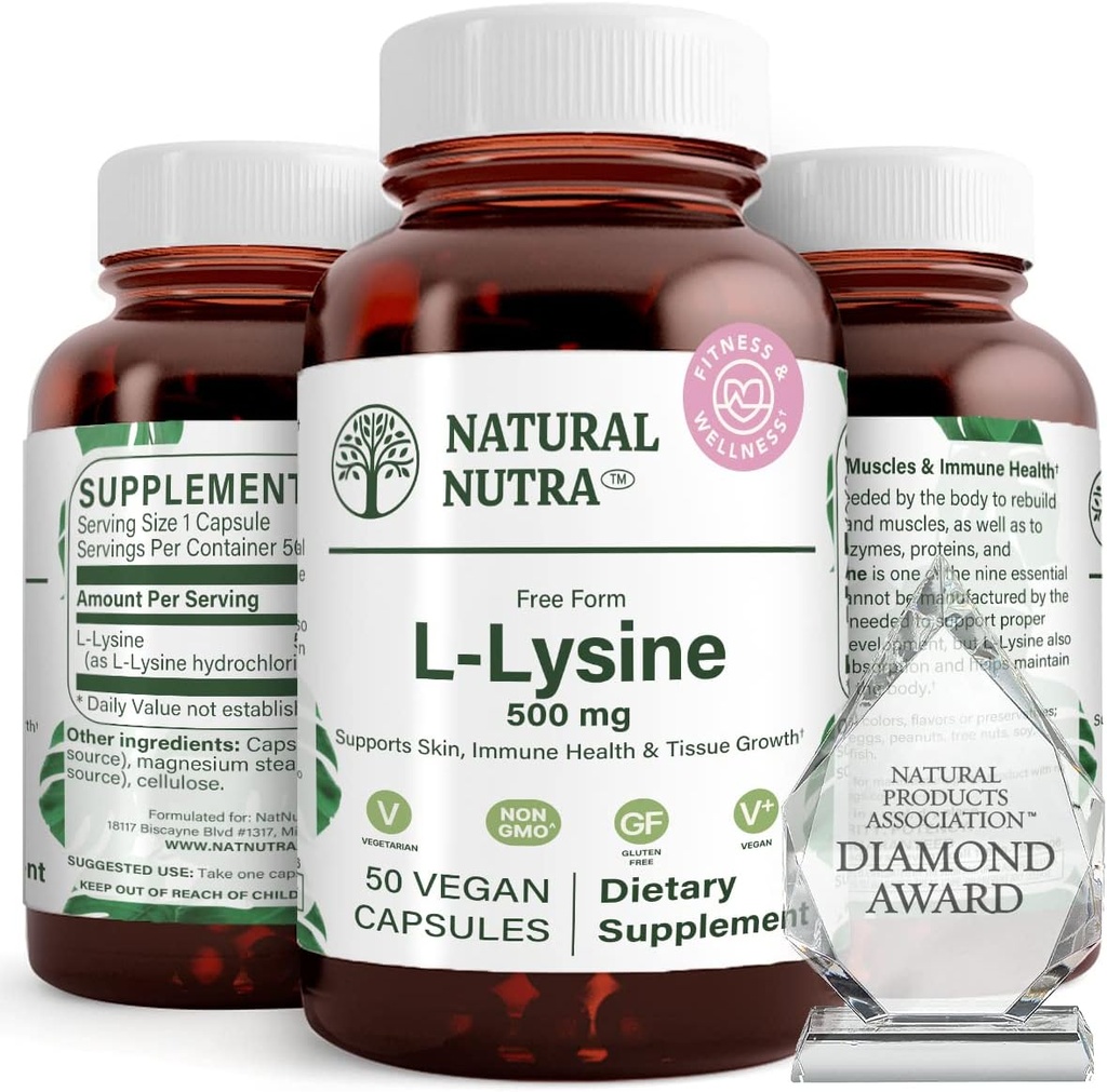 自然なNutra L Lysine HClは、骨の健康と成長を促進します、サポート スキン健康は、ビタミンCの吸収を改良します、助けは作り付けのコラーゲン、カルシウム吸収、非GMO、ビーガン、500のmg、50のカプセルを改善します。