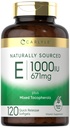 混合トコフェロール配合ビタミンE | 1000 IU | 120 Softgels | 天然由来サプリメント | GMO・グルテンフリーの処方箋