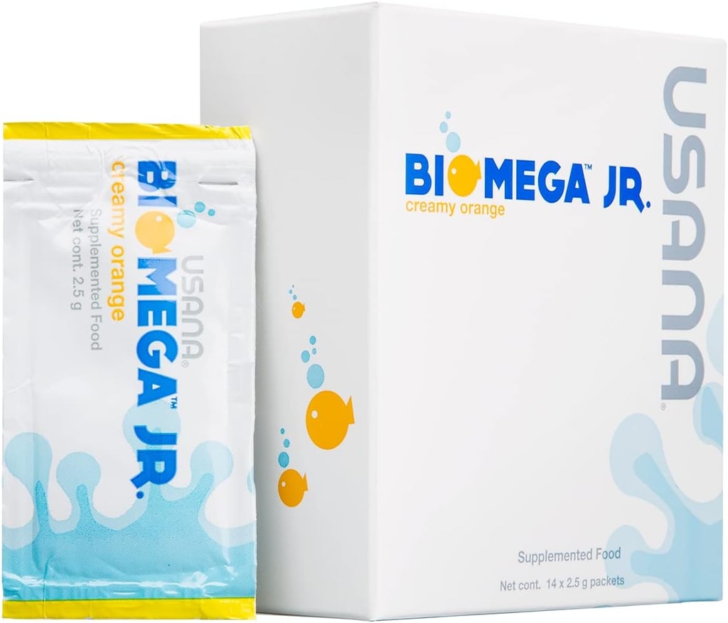 USANA BiOmega Jr. 子供のためのオメガ3脂肪酸と魚油サプリメント 4+ - 14パケット