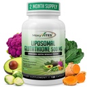 Liposomalのグルタチオンの補足500mg - 純粋なLのグルタチオン(GSH)は-活動的な形態、有機性の全食糧、非GMOのPhospholipidのコンプレックス-抗酸化剤- 120の計算と作りました