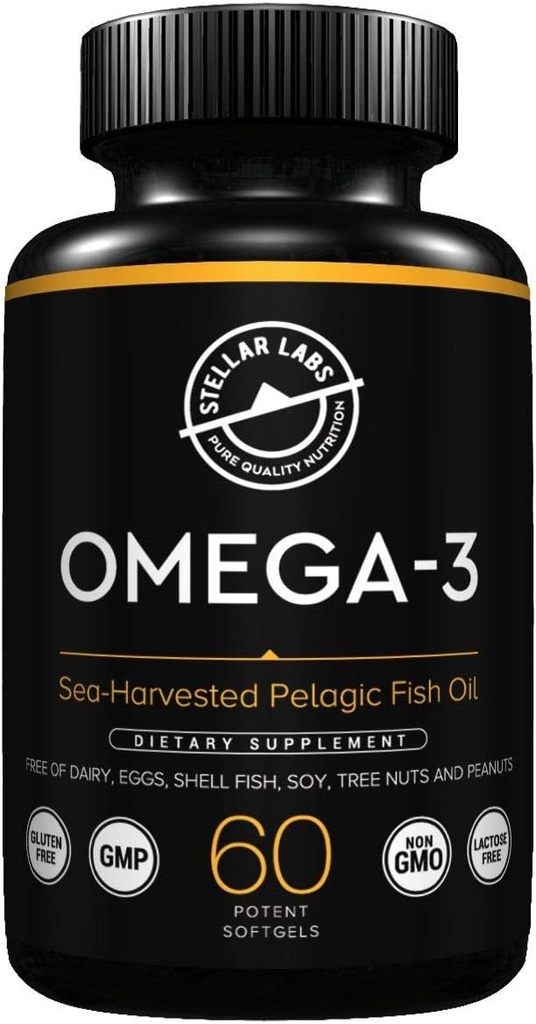 ステララボオメガ-3フィッシュオイルサプリメント - 60 CT LowFODMAP 認定資格