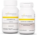 アクティブBコンプレックス、60カプセル&ビタミンD3 125 mcg、90 Chewables - エネルギー代謝をサポートするアクティブBコンプレックス* - 骨の健康をサポートするためのビタミンD3*