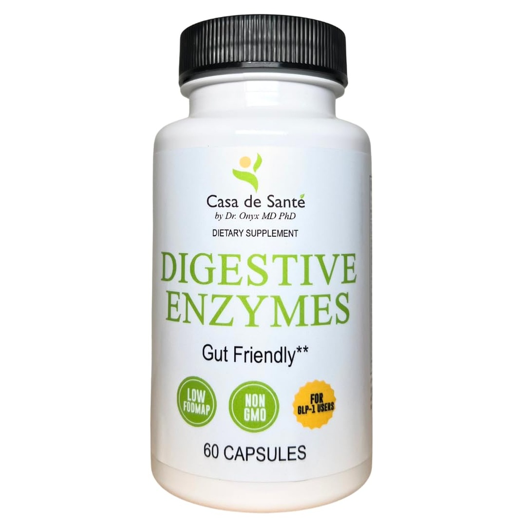 Casa de Sante FODMAP消化酵素、ハイインリン、Keto Carnivore Intoleranceサポート、18マルチ酵素Amylase Bromelain Lipase Lactase Protease Papain Alpha galactosidase、その他 - GMOなし