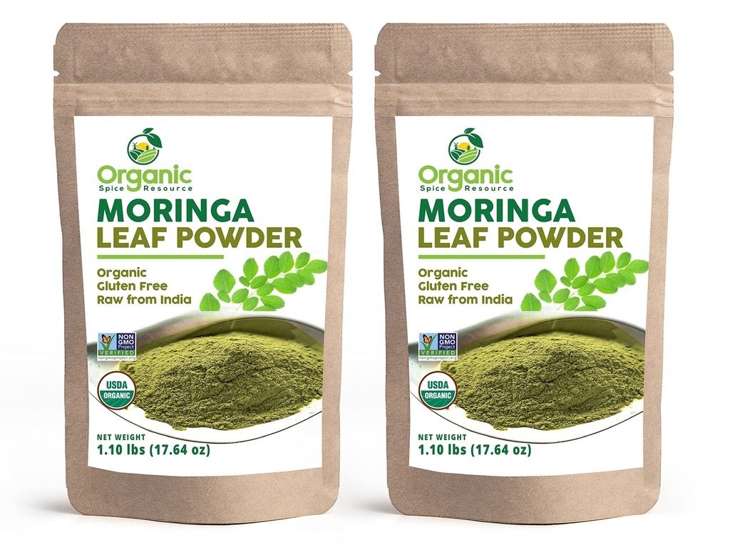 有機モリンガパウダー - 35.28 oz | 2 のパック | USDA オーガニック、非GMO、コーシャ、ハラール、モリンガ Olifera パウダー - OSR による 100% 生と自然