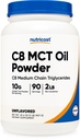 Nutricost C8 MCT オイルの粉2LBS (32oz) - 95% C8 MCTオイルの粉
