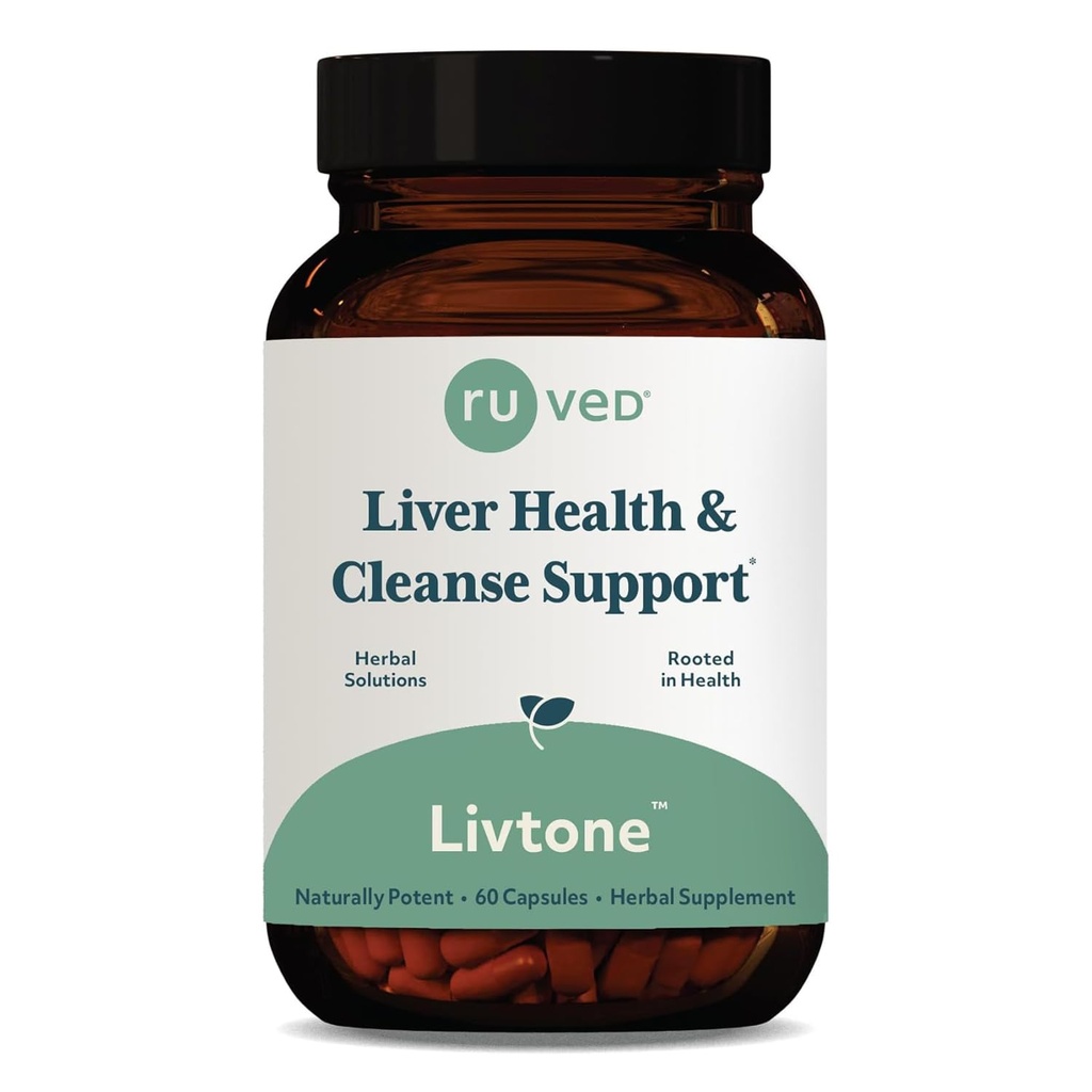 ruved LivTone - Amla、Andrographis & Picrorhiza、Natural Detox用有機ハーブとピル - 90カプセル(1カウント)