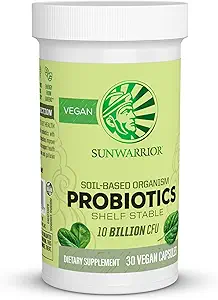 Sunwarrior Probiotics 土壌ベースのビーガンカプセル | 10億 CFU 消化大豆無料乳製品無料 | 30 CT