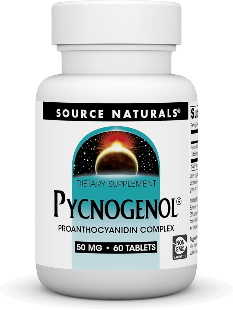 源のNaturals Pycnogenol 50のmg Proanthocyanidinの複合体- 60のタブレット