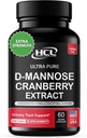 HCL HERBAL CODE LABS D-Mannoseとクランベリー抽出カプセル1500mg - 全フルーツクランベリーパウダーを備えた高効力USPグレードD-Mannoseサプリメント - 尿路サポート - 非GMO 60カプセル