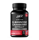 HCL HERBAL CODE LABS D-Mannoseとクランベリー抽出カプセル1500mg - 全フルーツクランベリーパウダーを備えた高効力USPグレードD-Mannoseサプリメント - 尿路サポート - 非GMO 60カプセル