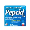 Pepcid AC 元の強さの胸当ての救助のタブレット、OTC の薬は酸の消化及び酸の胃、10mg のファモチジンの酸の減力剤、速い行為、90 の ct による心焼けを防ぎ、取り除きます