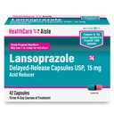 HealthCareAisle Lansoprazole 15のmg - 42の遅らせたReleaseのカプセル-酸の減力剤、御馳走頻繁な心燃剤