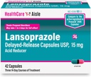 HealthCareAisle Lansoprazole 15のmg - 42の遅らせたReleaseのカプセル-酸の減力剤、御馳走頻繁な心燃剤