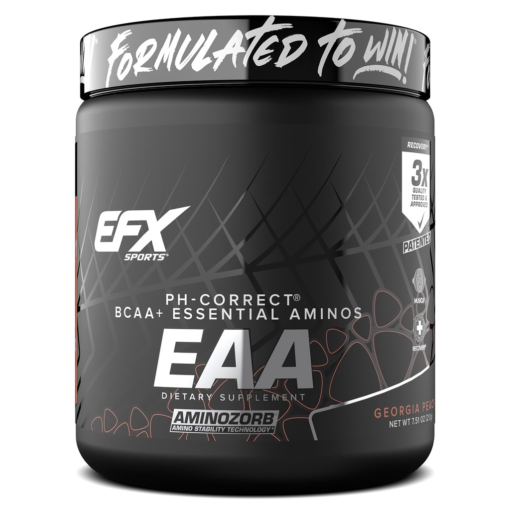 EFXスポーツトレーニンググラウンド EAA | エッセンシャルアミノ酸サプリメント | エネルギー・プロテイン合成 | プレ・イントラ・ポストワークアウト | 40 サービング(ジョージア・ピーチ)