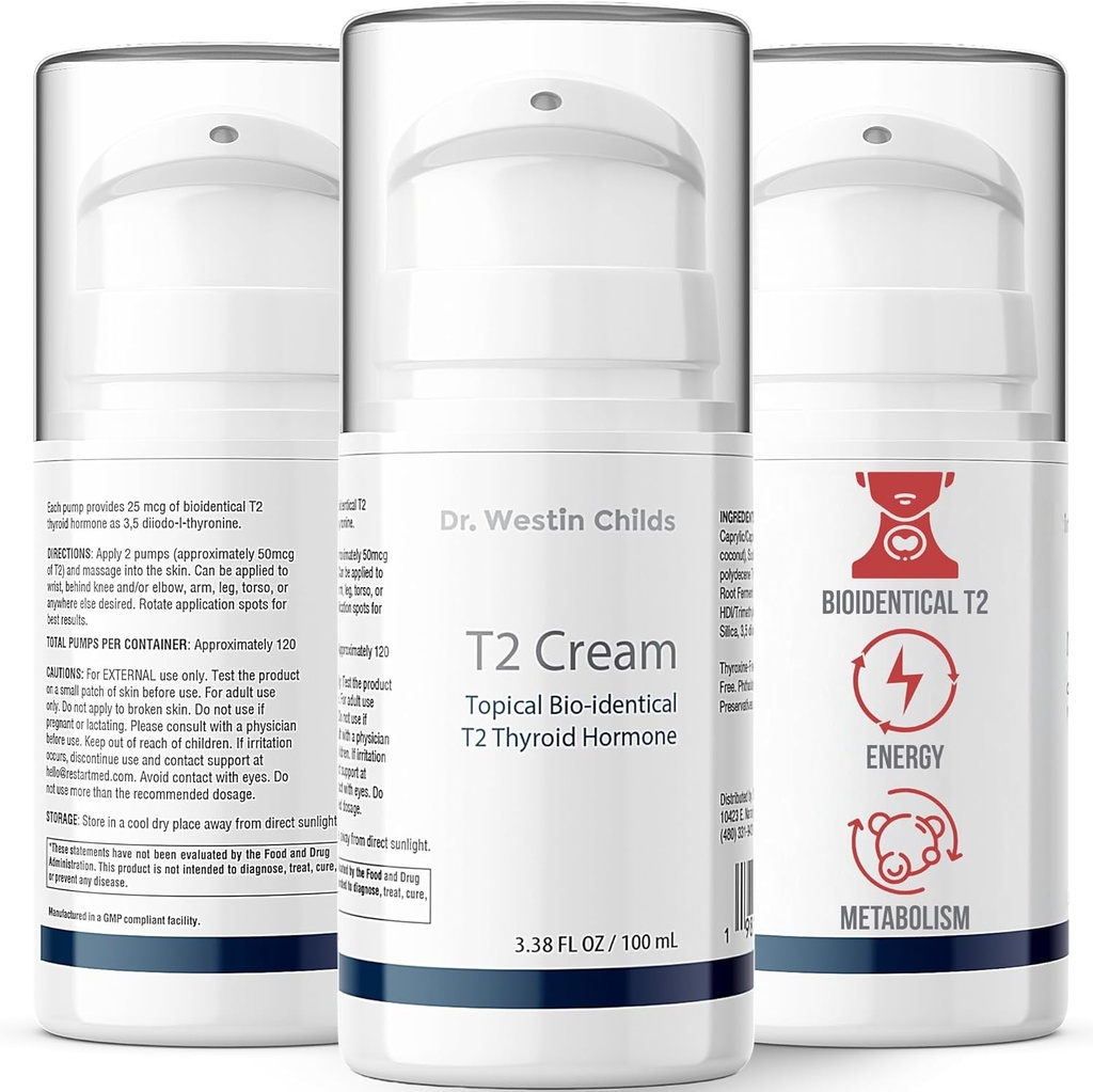 Dr. Westin Childs T2 Cream - T2 甲状腺機能低下症のホルモンバランス、橋本、甲状腺機能低下症およびレイ、60 のサービングのためのローションの形態の生物学的アイデンティティ 3,5 Diiodo-l-thyronine の女性のための甲状腺機能低下症のサポート