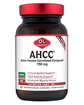 Olympian Labs Premium AHCC補足-カプセルごとのAHCC-サポート免疫の健康、肝臓機能、および自然なキラー細胞活動- 60の帽子