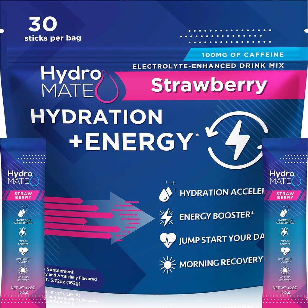 水素酸塩の電解物の粉の飲み物の組合せのパケットのHydrationの加速器低い砂糖の急速な党救助の回復ビタミンCプラスのカフェインのいちご30の計算