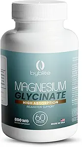 Magnesium Glycinate 800mg/High Absorption – Supports Wellness/Sleep/Muscle Function/Heart Health/Stress Relief