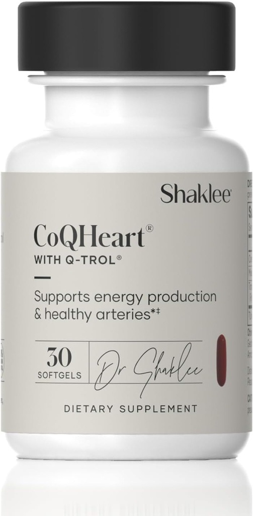 心臓の健康のためのQ-Trol®-エネルギーサポートを備えたCoQHeart® - Coenzyme Q10とResveratrolブレンド - エネルギー生産と血液容器の健康を促進 - 動脈を保護します - 30 Softgels