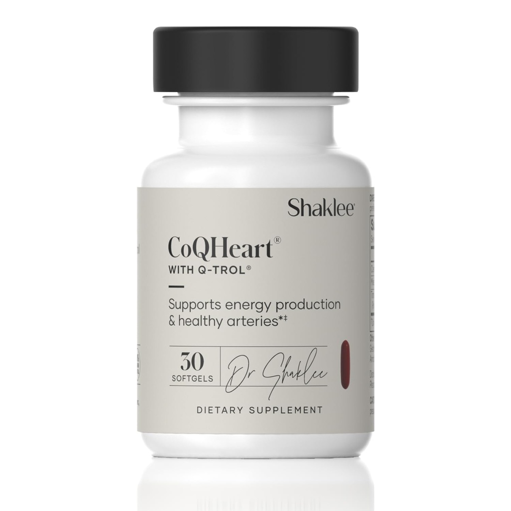 心臓の健康のためのQ-Trol®-エネルギーサポートを備えたCoQHeart® - Coenzyme Q10とResveratrolブレンド - エネルギー生産と血液容器の健康を促進 - 動脈を保護します - 30 Softgels