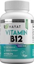 HAYATのビタミンのビーガン自然なビタミンB12 1000 MCG、エネルギー代謝サポートのための食事療法の補足、2か月の供給、すべての自然な、証明されたハラール、米国でなされる60のタブレット
