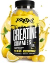 Creatine Monohydrate Gummies - Creatine Gummies for Men & Women - Muscle Growth, Strength, & Recovery - Vegan, Non-GMO, & Gluten-Free - Natural Lemon Flavor - (30 Servings, 120 Count)