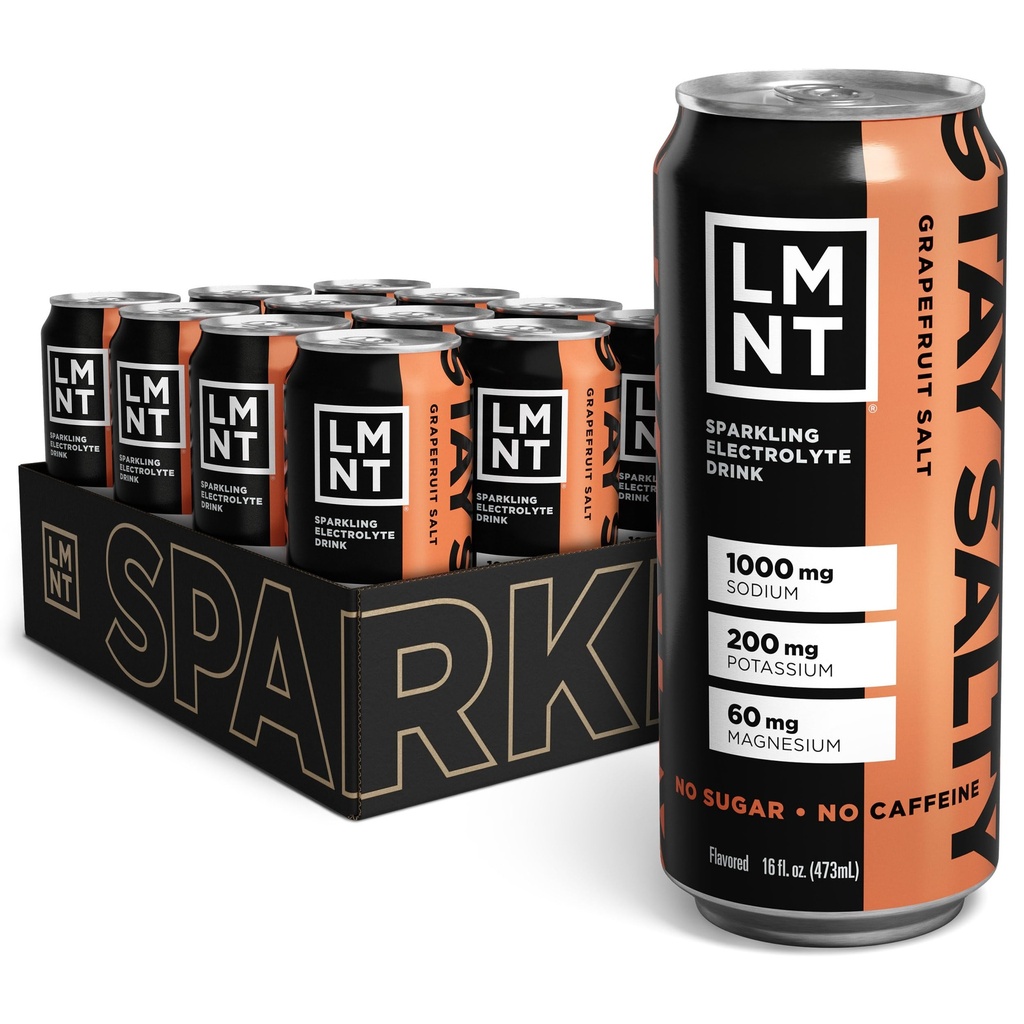 ドリンクLMNTスパークリング 電解ドリンク - グレープフルーツソルト | 12カウント