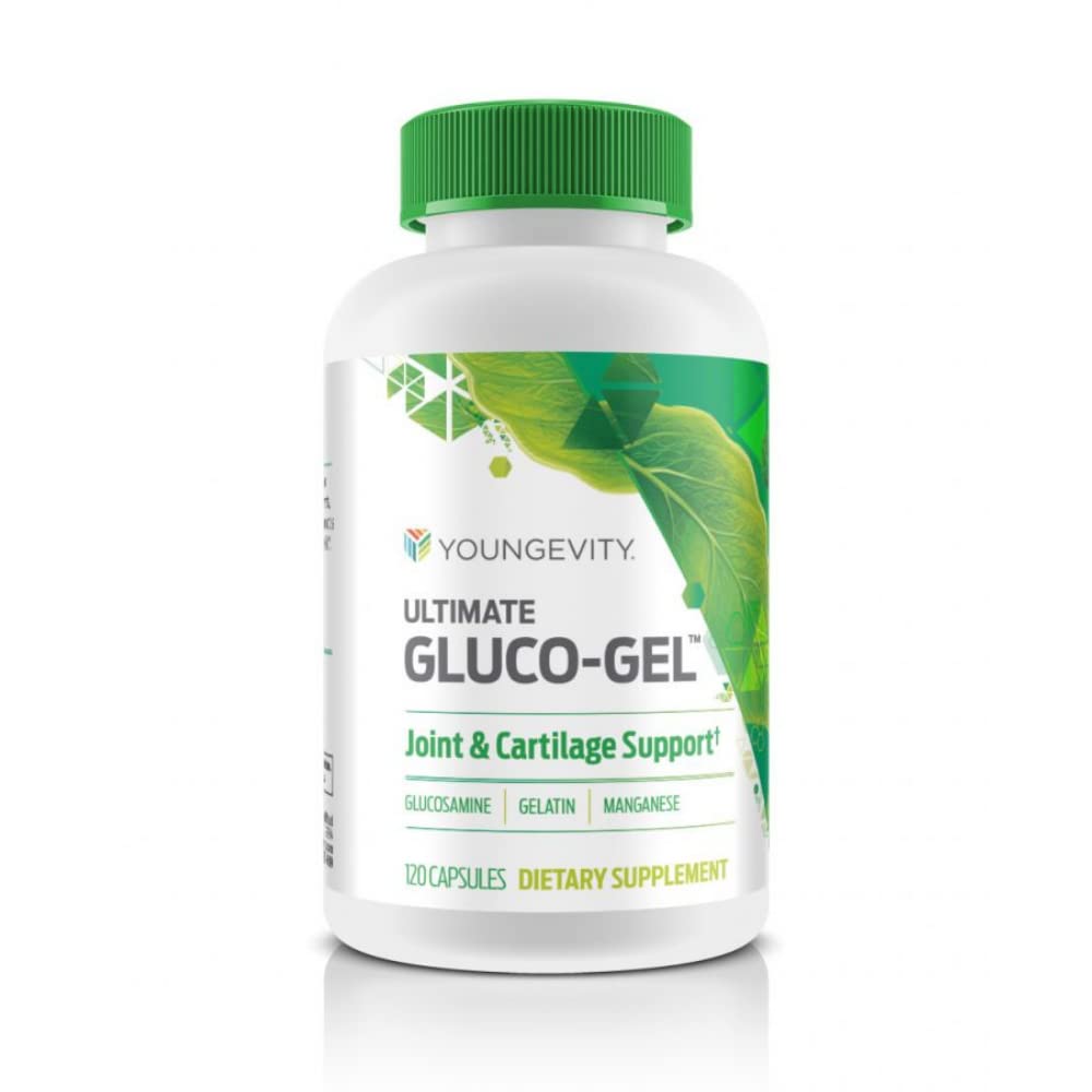 Youngevity Ultimate Gluco-Gel - ジョイント、テンドン、ボンズ、キャリッジ用 | グルコサミン、ゼラチン、マンガンが含まれています | カプセル | 1 ボトル