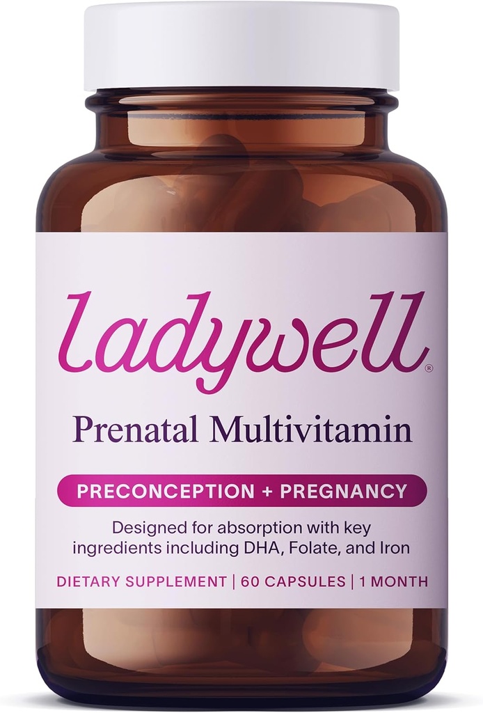 Ladywell Prenatal Multivitamin | コンセプト・妊娠・出産 | DHA・葉樹・鉄などの主要成分 | 専門・処方・試験 | 吐き気対応・吸着60Ct