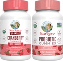 MaryRuth Organics Cranberry & Probiotic Gummies(いちご) | USDA Organic, Clean Label Project Verified® | 尿路・腸の健康のためのビタミン | ヴィーガン・非GMO・ゼラチン