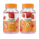 通気性亜鉛50mg +ビタミンD 5000 IU、ガミーバンドル - 偉大なテイスティング、ビタミンサプリメント、グルテンフリー、GMOフリー、咀嚼可能なガミー