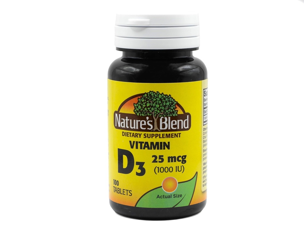 ネイチャーズブレンドによるNAT B VIT D3 TB 1000IU 100